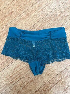 Maison Lejaby Size S Floral Embroidered Lace Strass Sexy Blue NWT